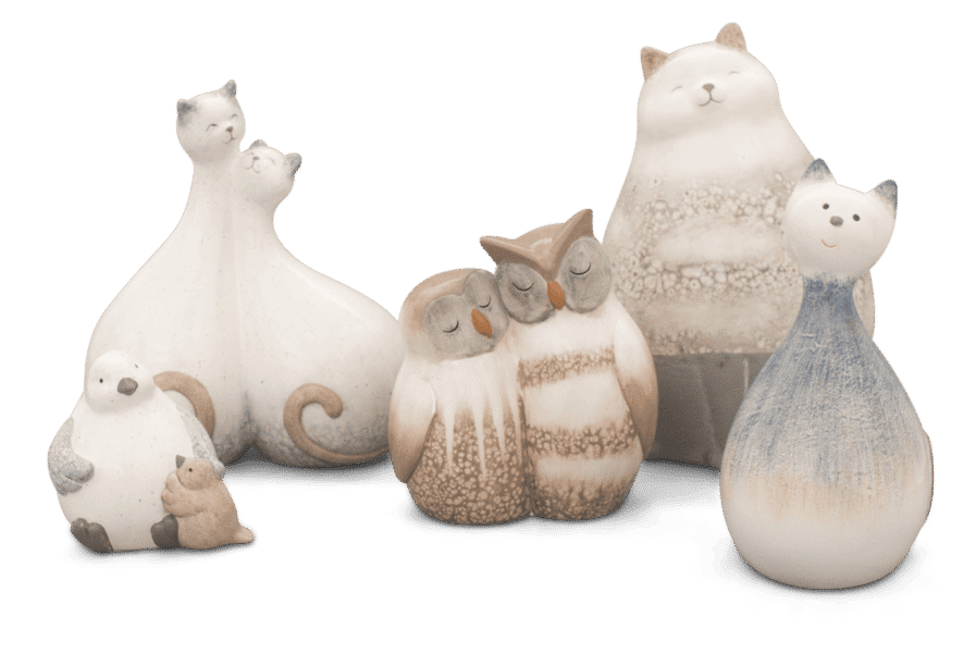 animaux décoratifs en céramique