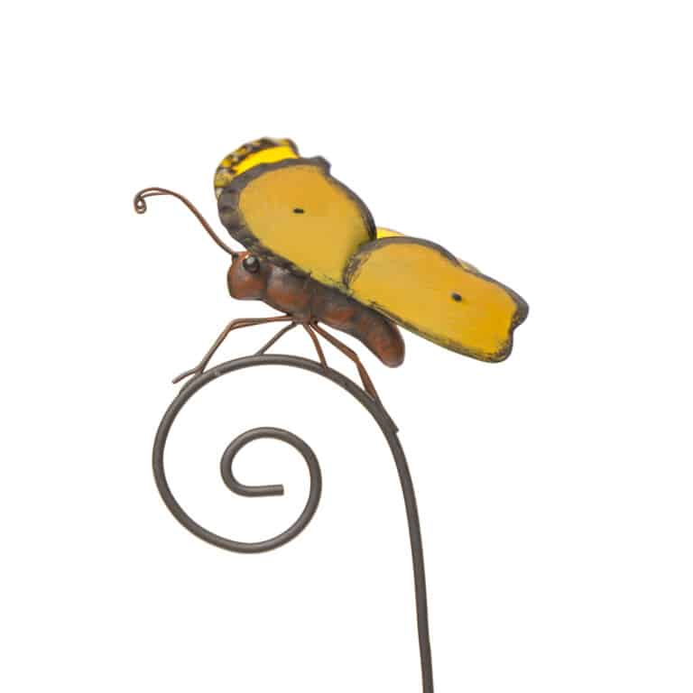 papillon jaune sur pique